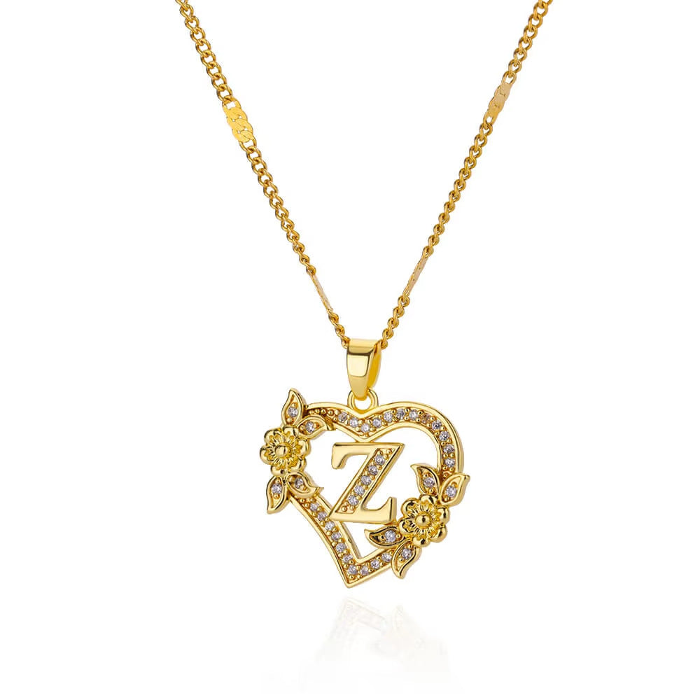 26 English Letters Diamond Necklace