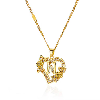 26 English Letters Diamond Necklace