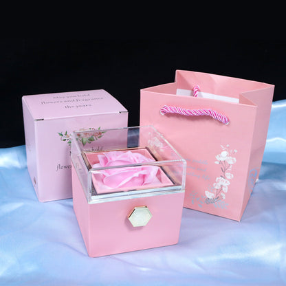 Rotating Flower Rose Gift Box